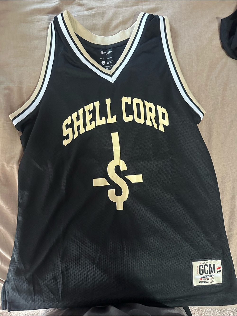 Black & Cream Graphic Tank Top